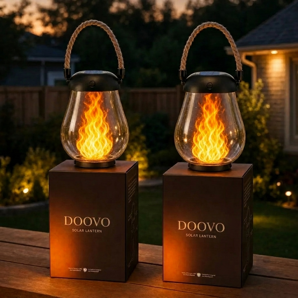 Doovo™ Solar Lantern – Flame Effect