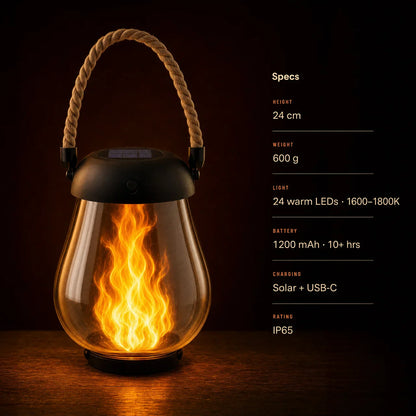 Doovo™ Solar Lantern – Flame Effect